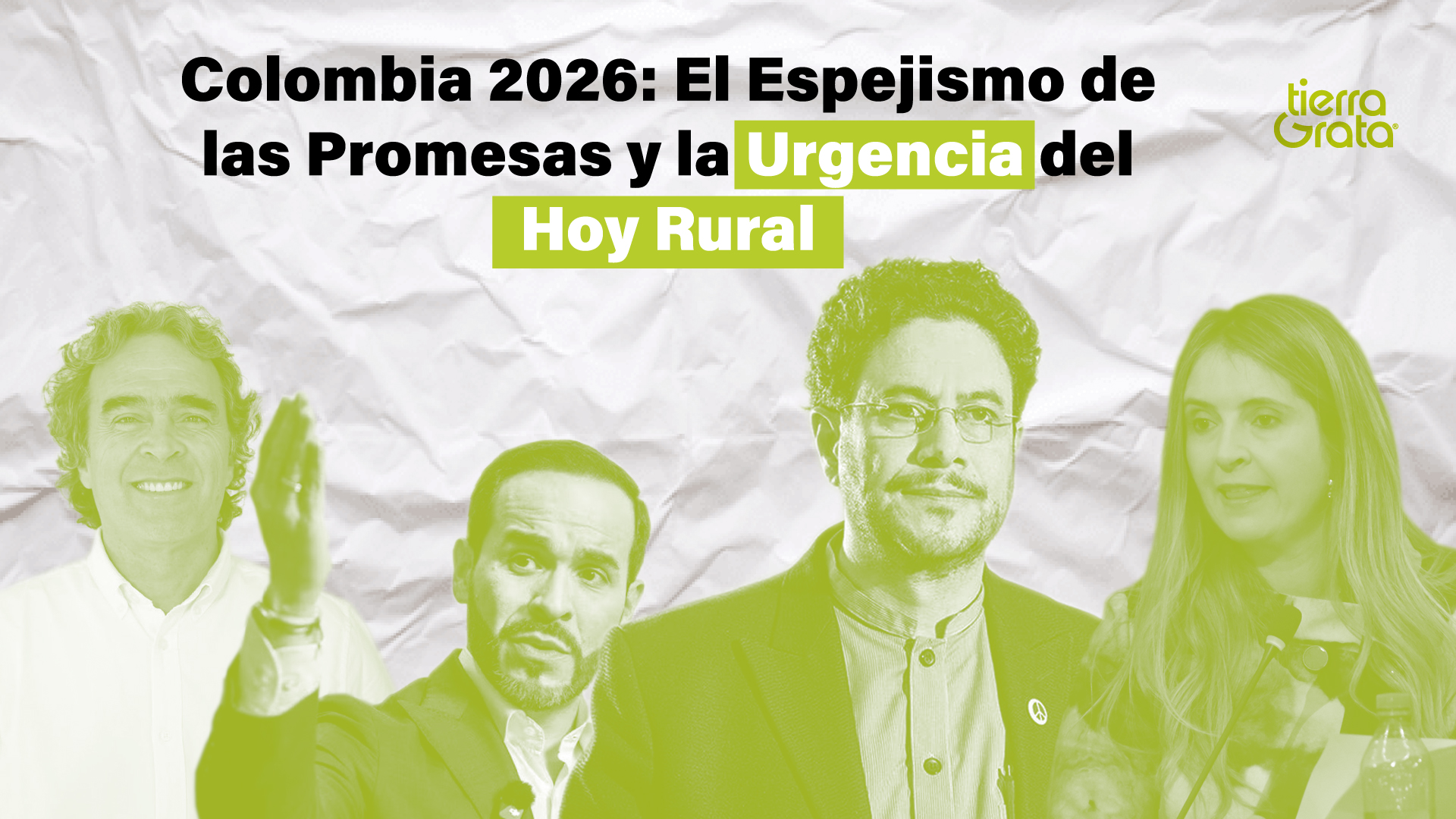 Mientras el país debate ideologías para 2026, millones de colombianos en el campo siguen gastando 45 minutos por un vaso de agua. ¿Realmente los candidatos están proponiendo lo que importa?